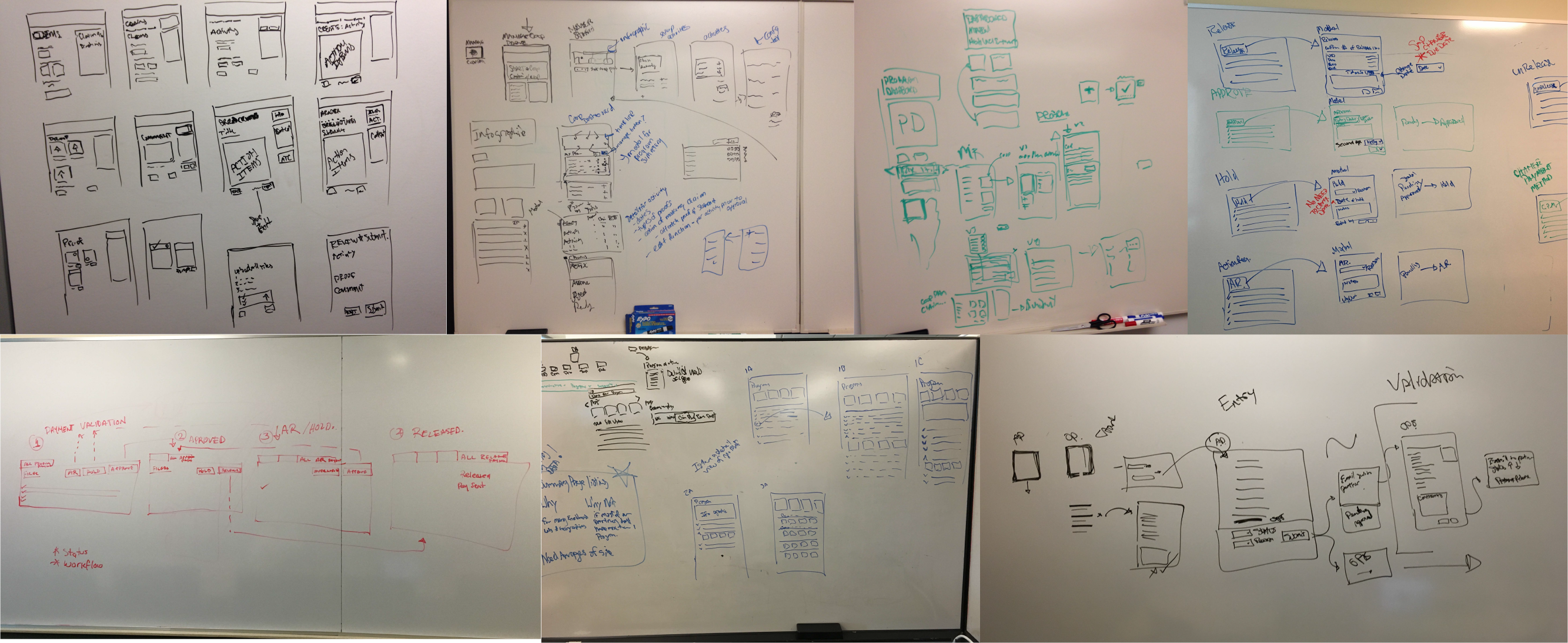 mosiac of whiteboard samples.